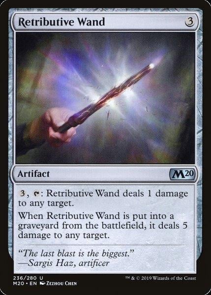 Retributive Wand - Magic: The Gathering Card