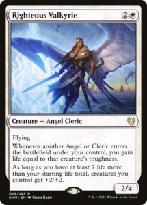 righteous valkyrie Angel Cards in Magic The Gathering