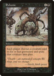 exhume Reanimation Spells in Magic The Gathering