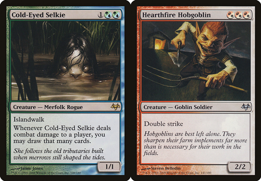 Cold-Eyed Selkie and Hearthfire Hobgoblin
