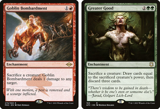 Goblin Bombardment and Greater Good