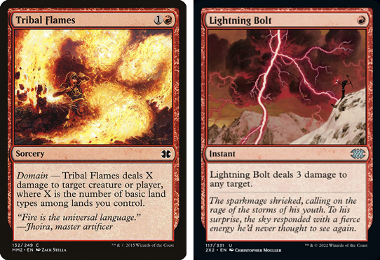 Tribal Flames and Lightning Bolt