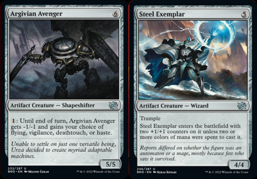 Argivian Avenger and Steel Exemplar