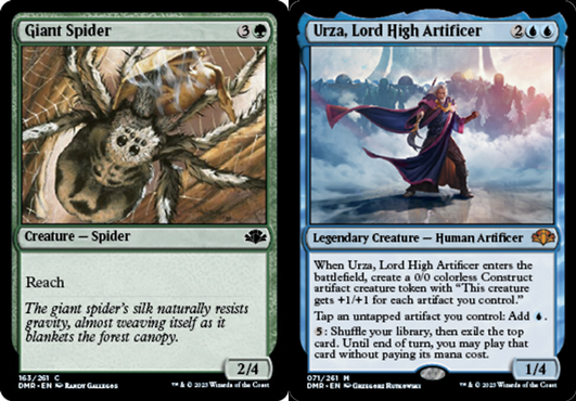 Giant Spider and Urza, Lord High Artificer