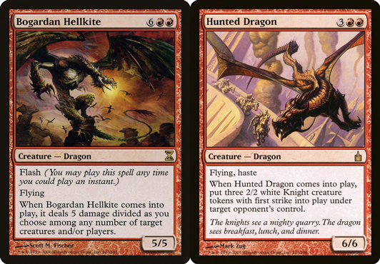 Bogardan Hellkite and Hunted Dragon