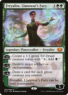 Freyalise, Llanowar's Fury, one of only two dedicated Elf Oathbreakers.