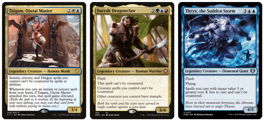 Taigam, Ojutai Master | Surrak Dragonclaw | Thryx, the Sudden Storm