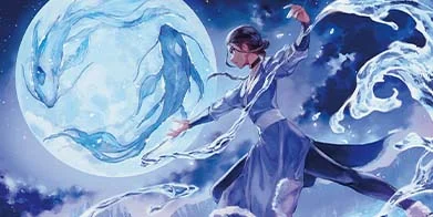 Katara with the Moon and Ocean Spirits