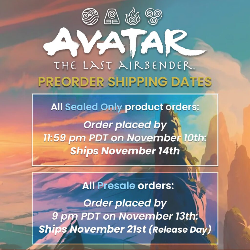 Graphic with preorder dates for early shipping.