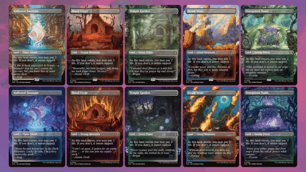 Shadowmoor Two-Sided Land Cards