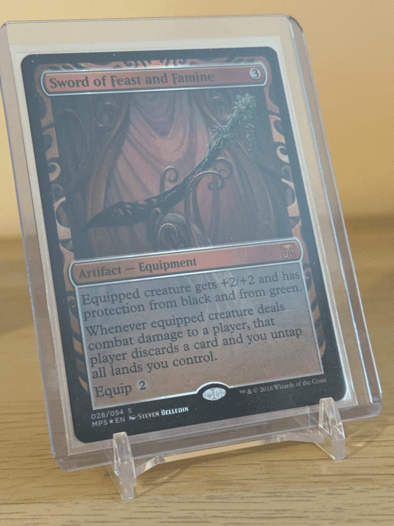 Sleeved Sword of Feast and Famine on display