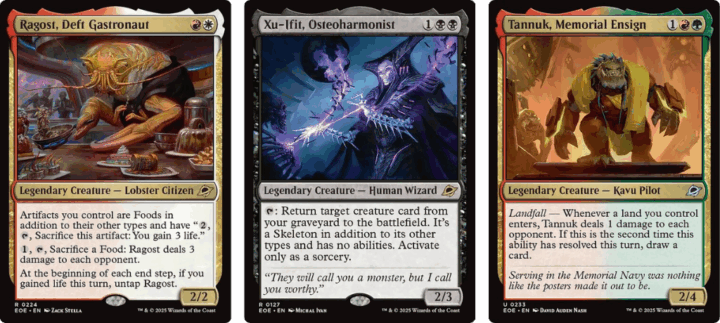 Ragost, Deft Gastronaut | Xu-Ifit, Osteoharmonist | Tannuk, Memorial Ensign