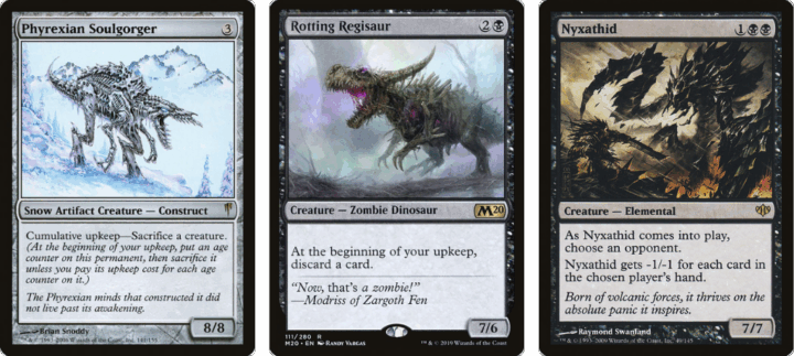 Phyrexian Soulgorger | Rotting Regisaur | Nyxathid