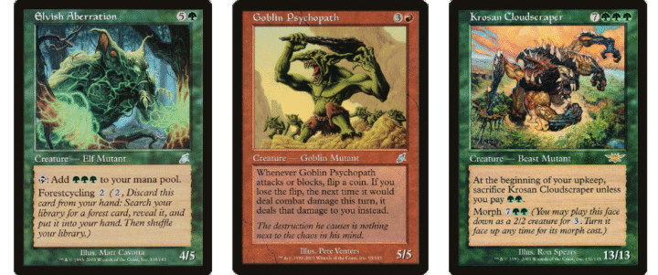 Elvish Aberration | Goblin Psychopath | Krosan Cloudscraper