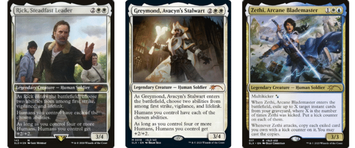 Rick, Steadfast Leader | Greymond, Avacyn's Stalwart | Zethi, Arcane Blademaster
