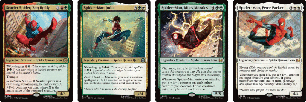 Scarlet Spider, Ben Reilly | Spider-Man India | Spider-Man, Miles Morales | Spider-Man, Peter Parker