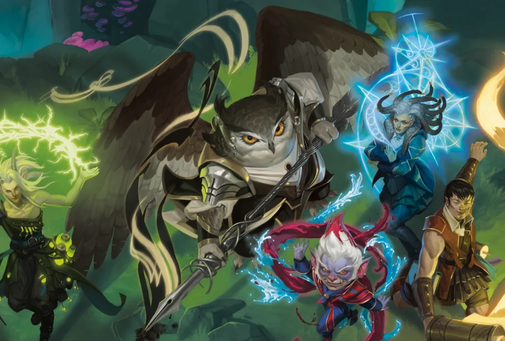 Strixhaven students using their powers.