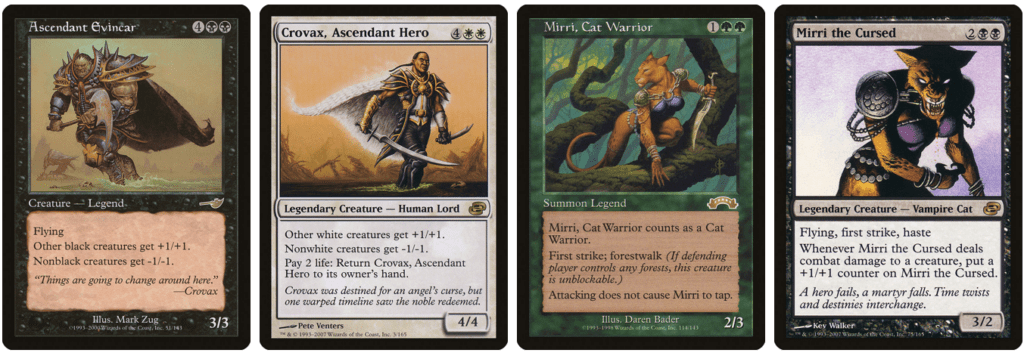 Ascendant Evincar | Crovax, Ascendant Hero | Mirri, Cat Warrior | Mirri the Cursed