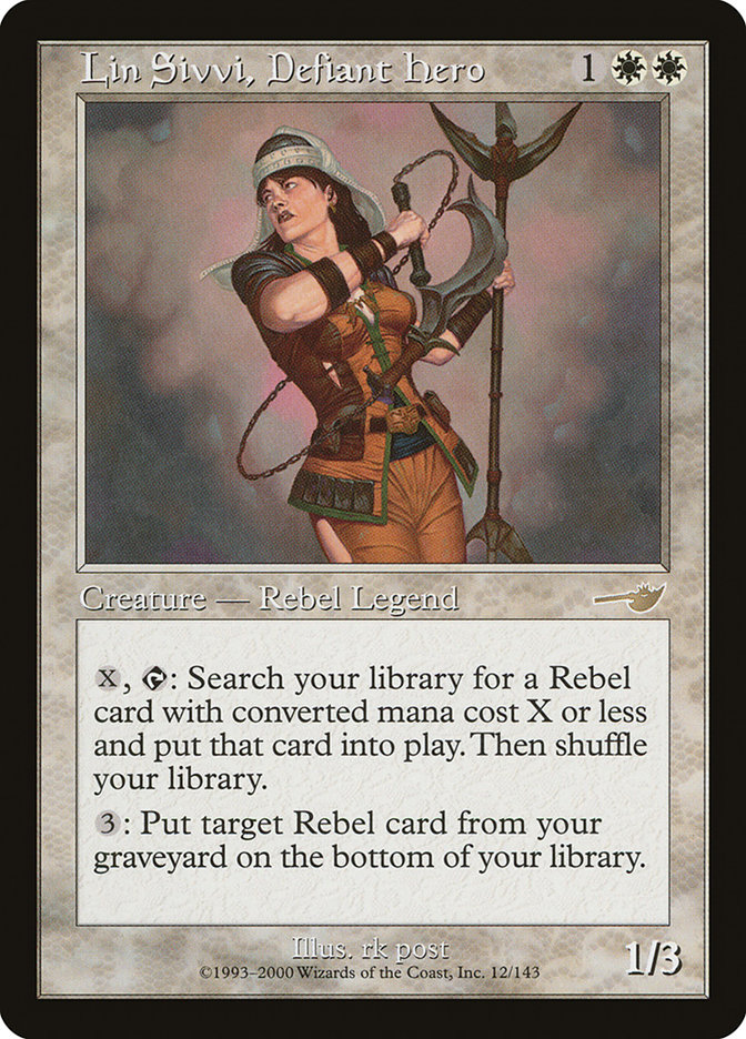 Lin Sivvi, Defiant Hero
Lin-Sivvi is the 1,747th most popular Commander on EDHRec