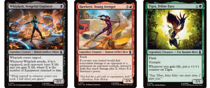 Whiplash, Vengeful Engineer | Hawkeye, Young Avenger | Tigra, Feline Fury