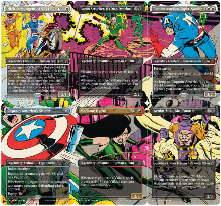 Nick Fury, Agent of S.H.I.E.L.D. | Baron Strucker, HYDRA Overlord | Captain America, Super-Soldier
Captain America's Shield | Madame Hydra | Arnim Zola, Bio-Fanatic