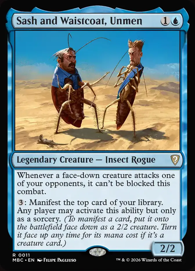 Sash and Waistocat, Unmen