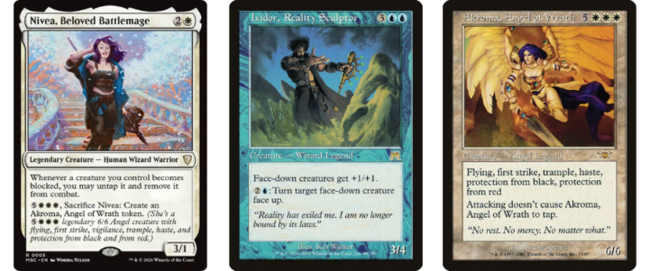 Niva, Beloved Battlemage | Ixidor, Reality Sculptor | Akroma, Angel of Wrath