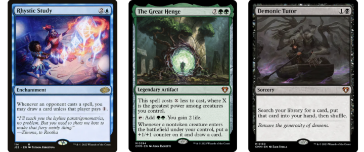 Rhystic Study | The Great Henge | Demonic Tutor