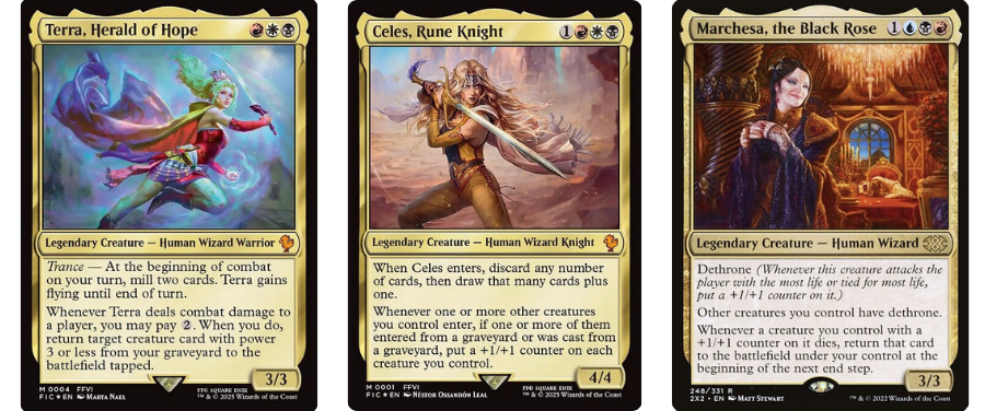 Terra, Herald of Hope | Celes, Rune Knight | Marchesa, the Black Rose