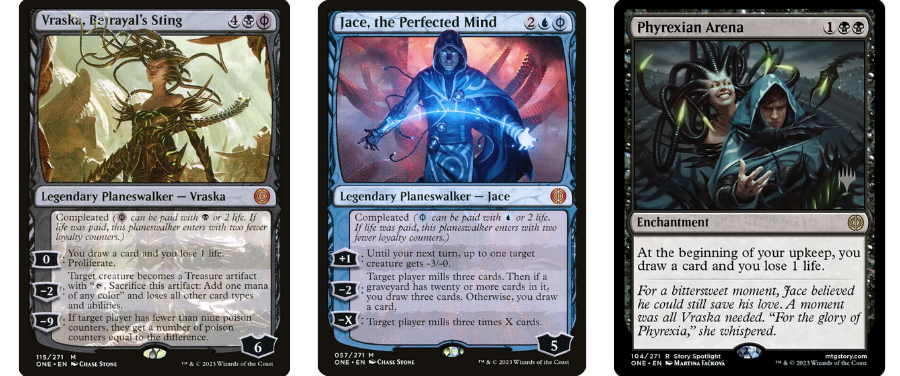 Vraska, Betrayal's Sting | Jace, the Perfected Mind | Phyrexian Arena